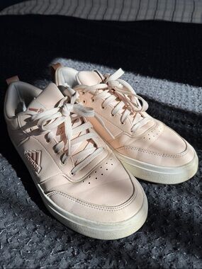adidas Soft Blush Pink Leather Low-Top Sneakers